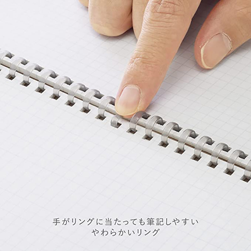 KOKUYO ME Soft Ring Notebook A5 5mm Grid 50s Grayish Fog Default Title