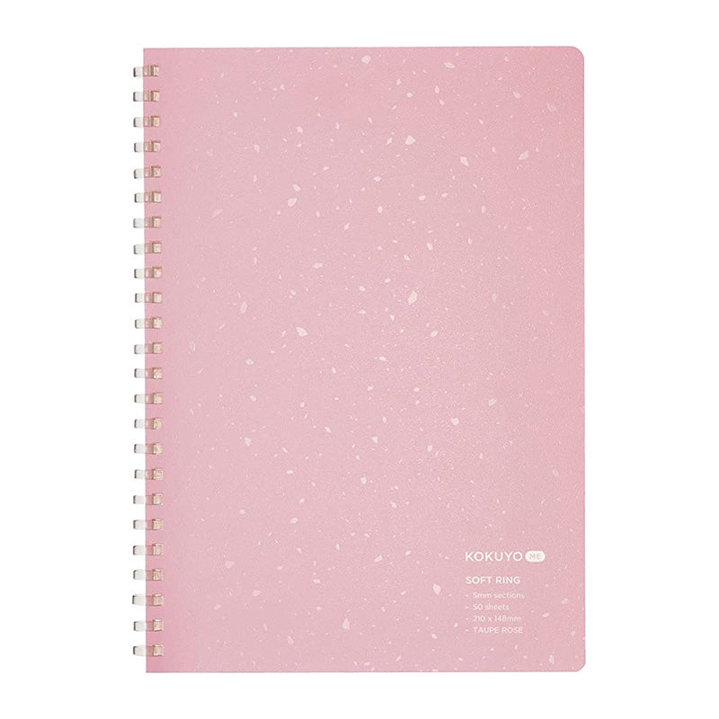 KOKUYO ME Soft Ring Notebook A5 5mm Grid 50s Taupe Rose Default Title