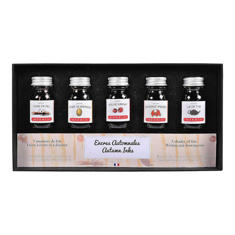 JACQUES HERBIN La Perle Des Encres 10ml Set of 5 Autumn