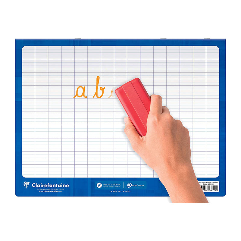CLAIREFONTAINE Whiteboard Notebook 24x32cm 24sh Seyes Default Title