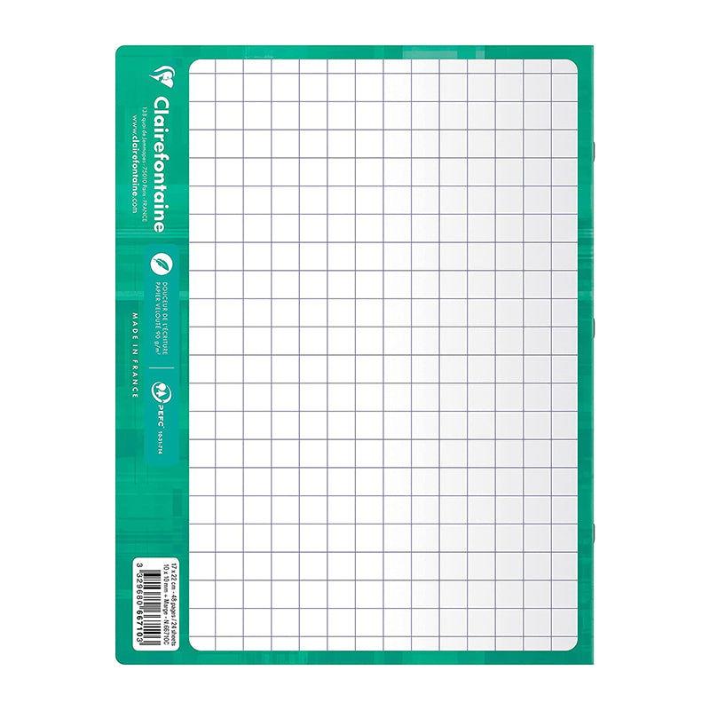 CLAIREFONTAINE Whiteboard Notebook 17x22cm 24sh 10x10 Sq+M Default Title