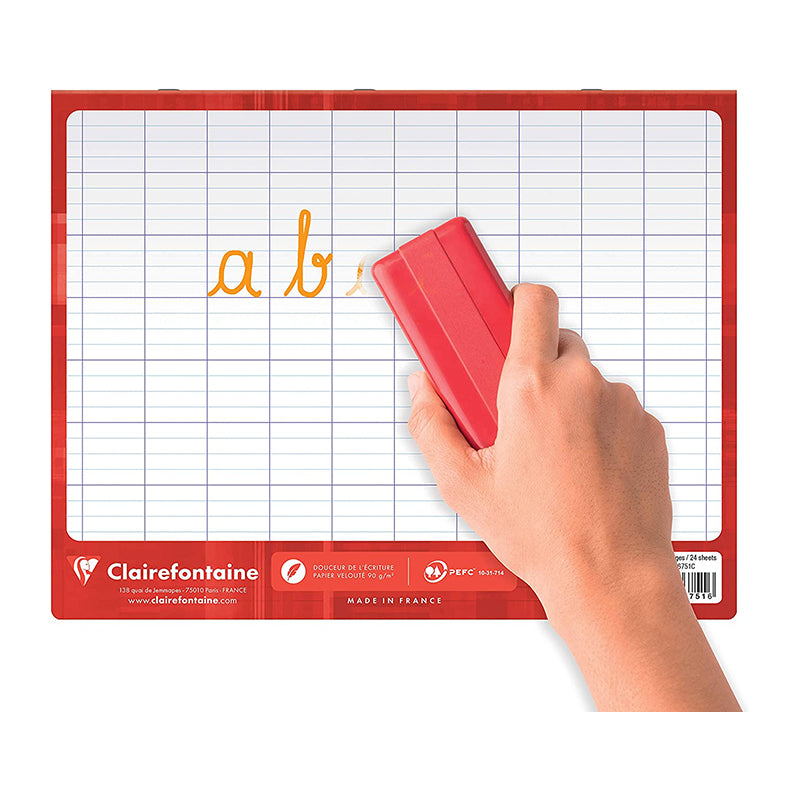 CLAIREFONTAINE Whiteboard Notebook 17x22cm 24sh Seyes Default Title