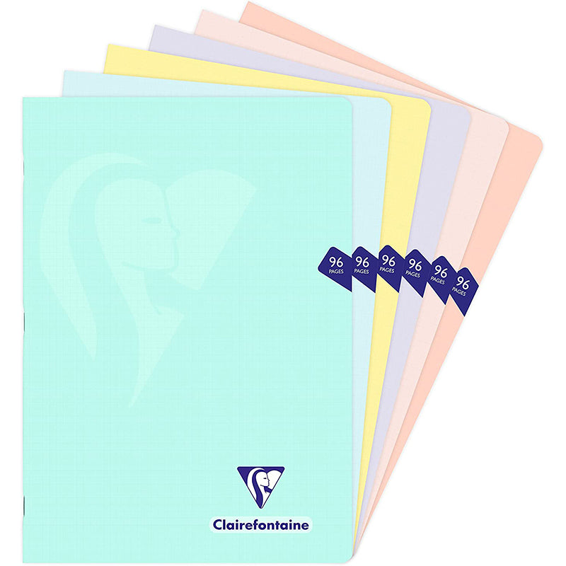 CLAIREFONTAINE Mimesys PP Pastel Notebook A4 96s 5x5 Sq Ice Blue Default Title