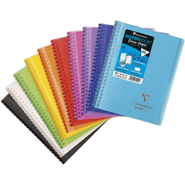 CLAIREFONTAINE Koverbook PP WB Sketchbk 125g A5 100s Navy Blue Default Title