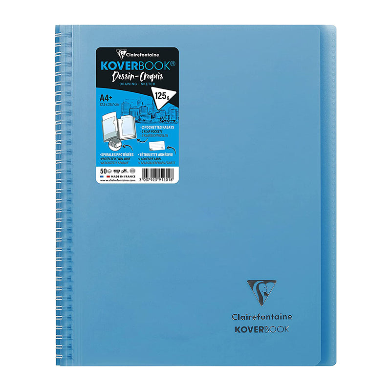 CLAIREFONTAINE Koverbook PP WB Sketchbk 125g A4+ 100s Blue Default Title
