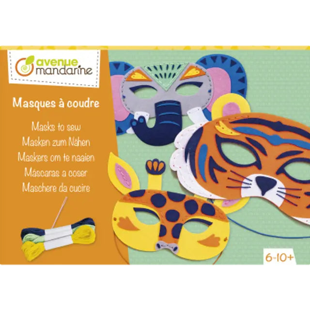 AVENUE MANDARINE Creative Box Masks to Sew Animals Savannah Default Title