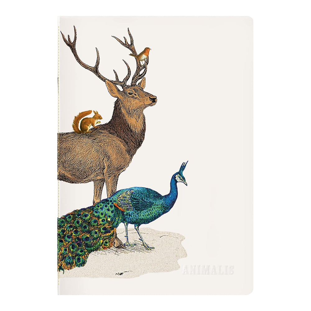 CLAIREFONTAINE Animalis Stapled Notebook A5 48s Lined Deer