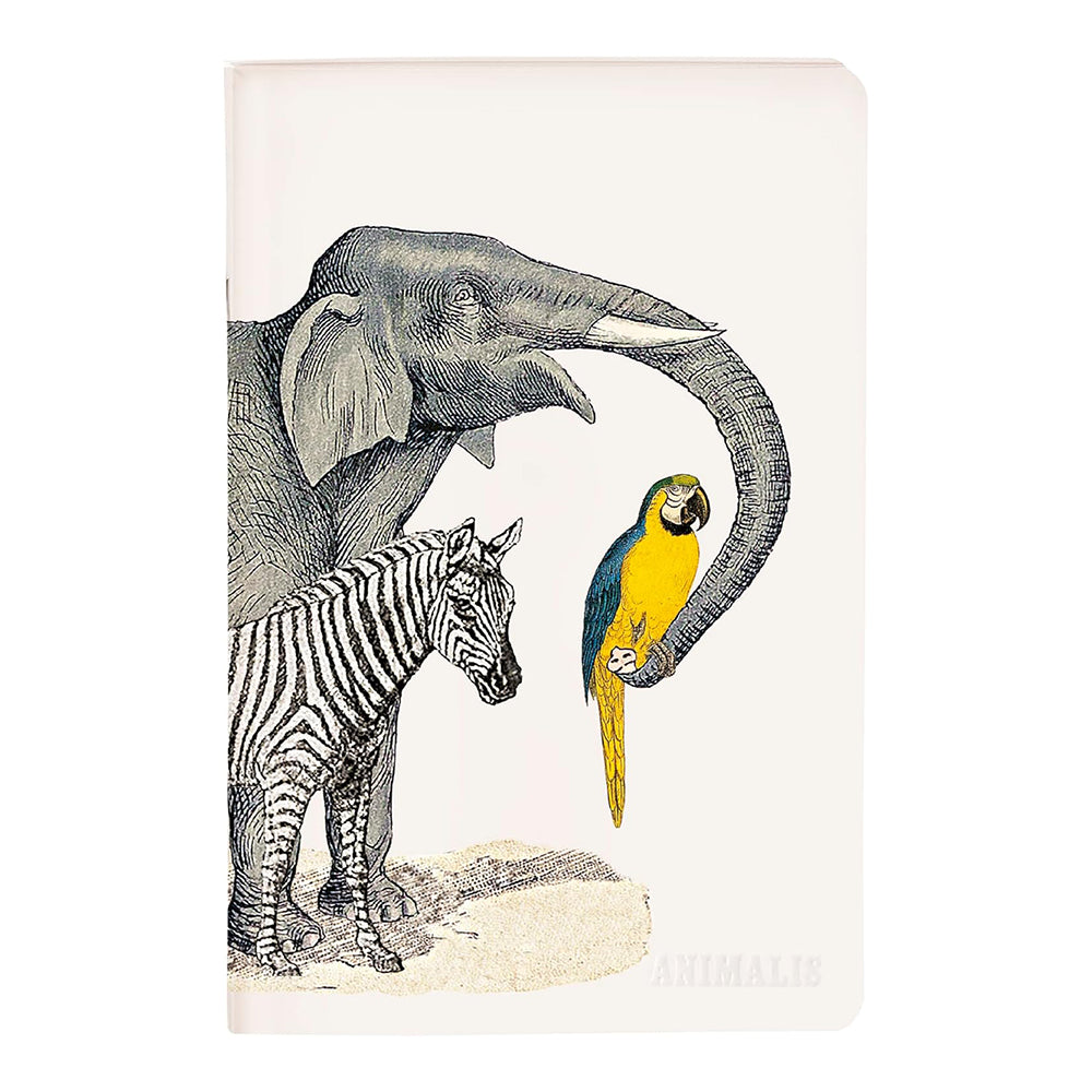 CLAIREFONTAINE Animalis Stapled Notebook 11x17cm 48s Lined Assorted