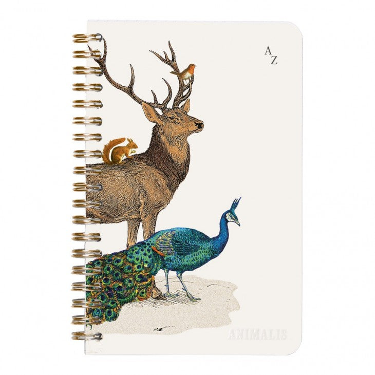 CLAIREFONTAINE Animalis Wirebound Index Notebook 11x17cm 100s Lined Deer