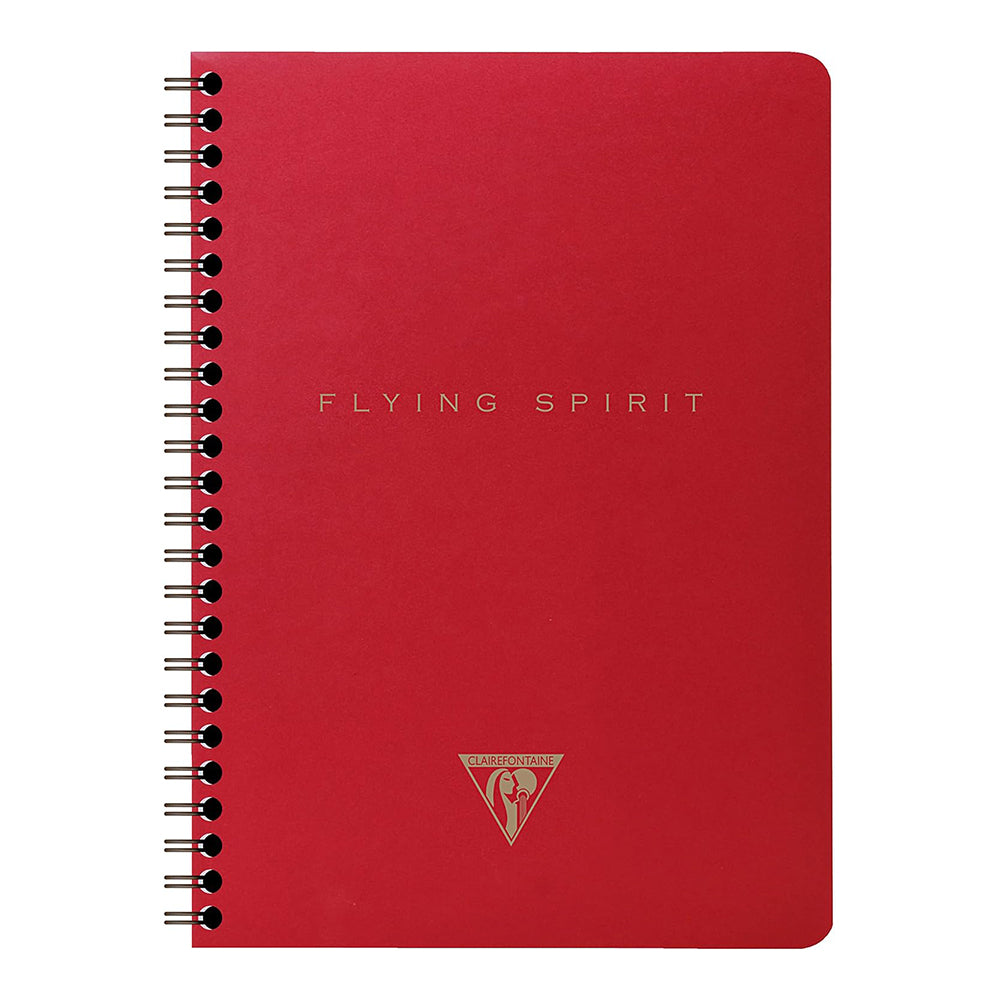 CLAIREFONTAINE Flying Spirit Notebook With 3P A5 Lined 60s Red