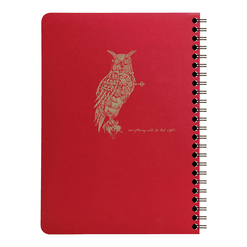 CLAIREFONTAINE Flying Spirit Notebook With 3P A5 Lined 60s Red