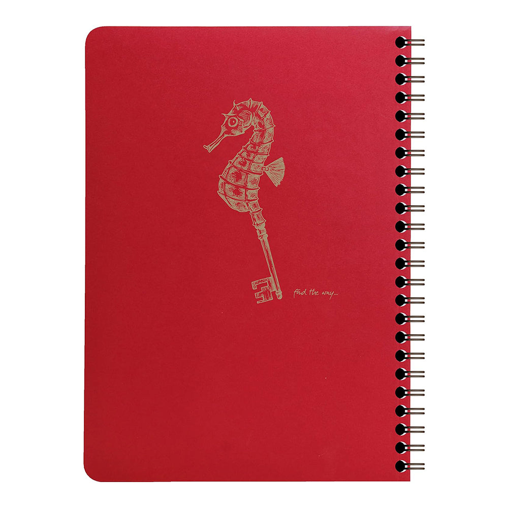 CLAIREFONTAINE Flying Spirit Notebook With 3P A5 Lined 60s Red
