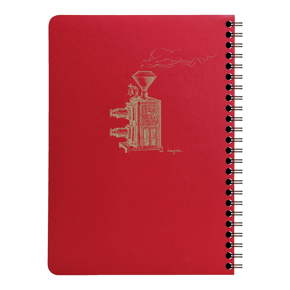 CLAIREFONTAINE Flying Spirit Notebook With 3P A5 Lined 60s Red