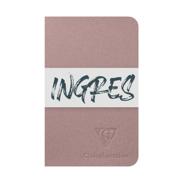 CLAIREFONTAINE Ingres Stapled Notebook 7.5x12cm Lined 24s Mauve/Yellow