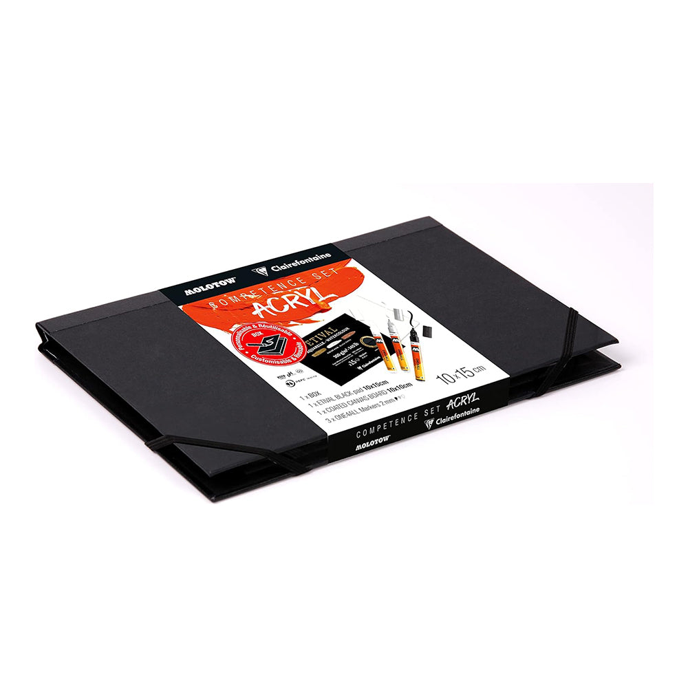 CLAIREFONTAINE Competence Acryl Set A5 Pad+Portfolio 16.5x26cm