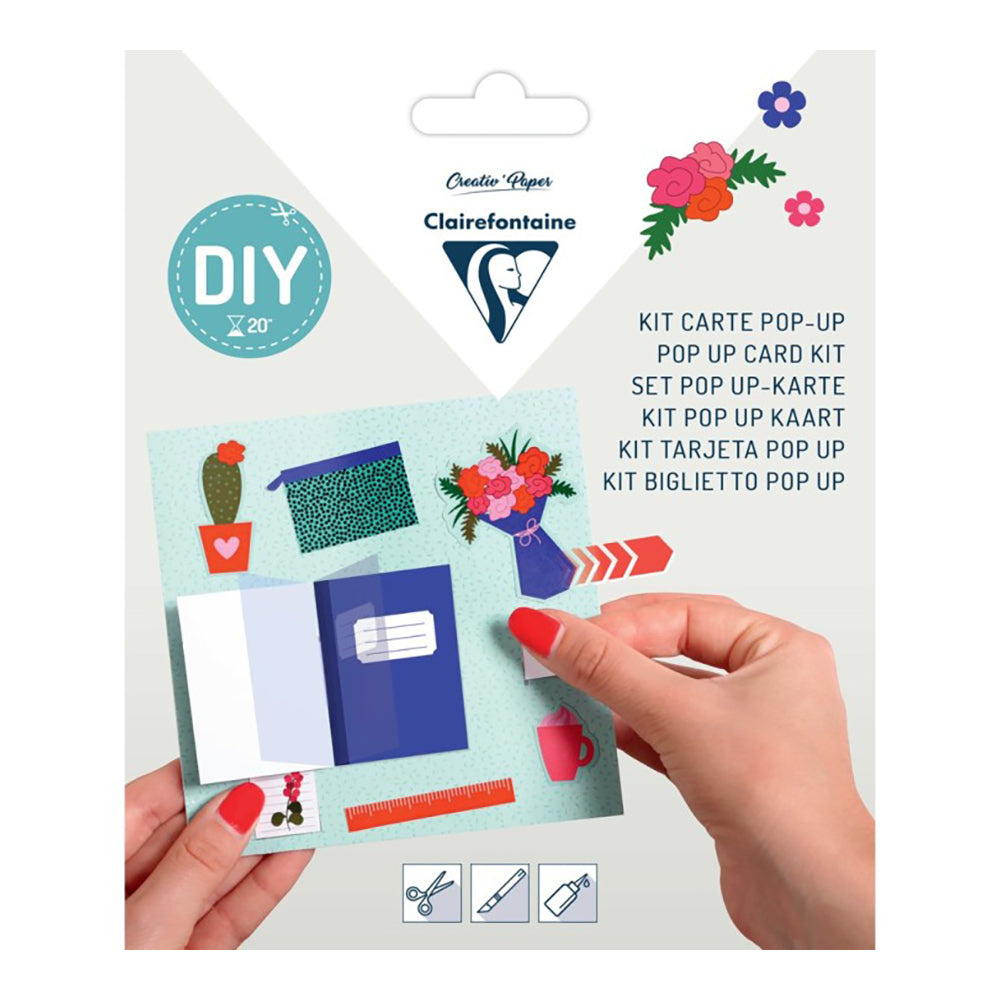 CLAIREFONTAINE Pop-Up Card Kits 140x140mm Incentives
