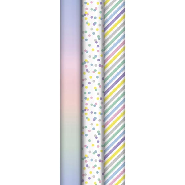 CLAIREFONTAINE Alliance Gift Wrap 57g 0.7x10m Ass.