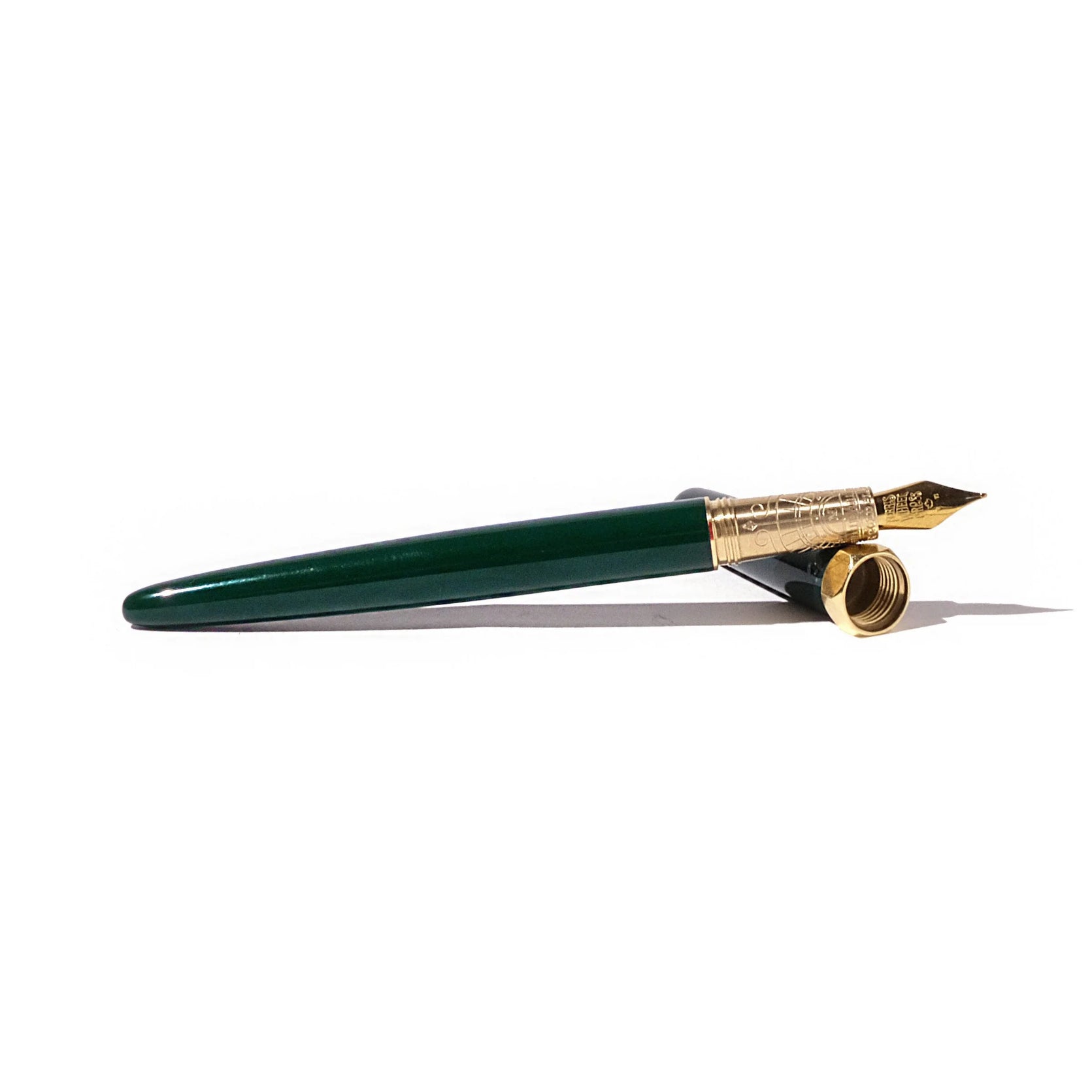 FERRIS WHEEL PRESS Brush Gold Plated Nib Fountain Pen-M Lord Evergreen Default Title