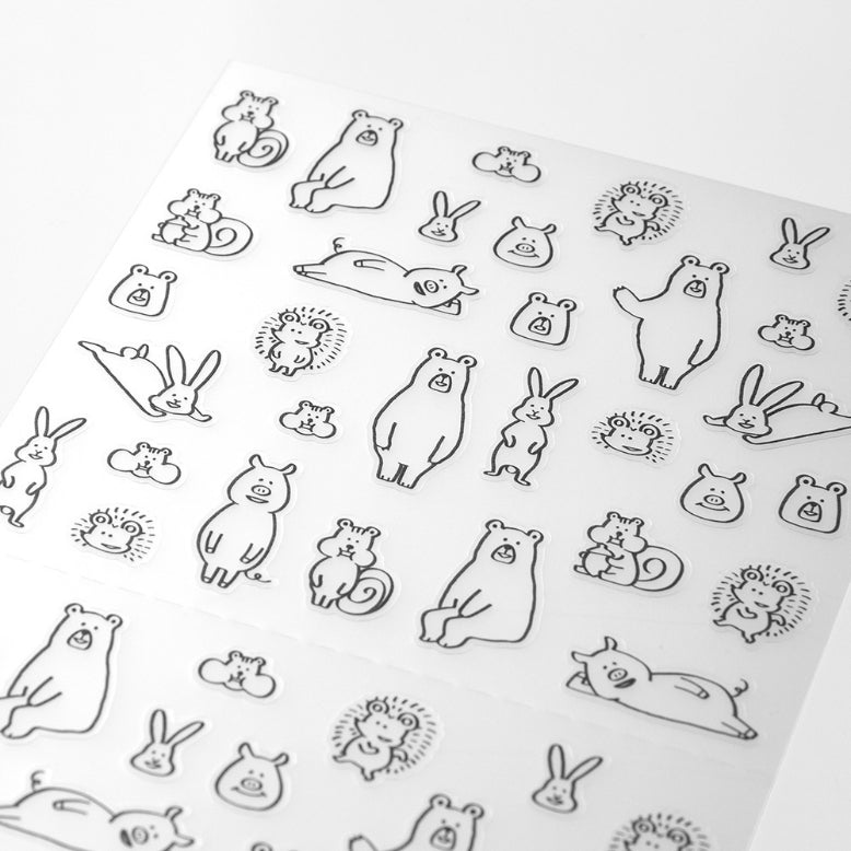 MIDORI Sticker 2590 Chat Forest Animals