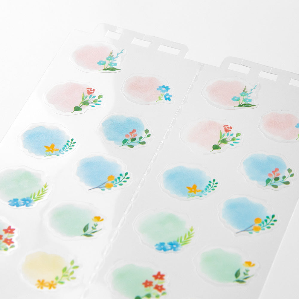 MIDORI Sticker 2602 Calendar L Flowers