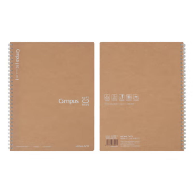 KOKUYO Campus Soft Ring Notebook B5 5mm Grid 40s Kraft Default Title
