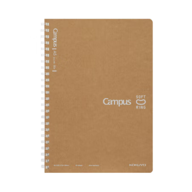 KOKUYO Campus Soft Ring Notebook A5 5mm Grid 50s Kraft Default Title