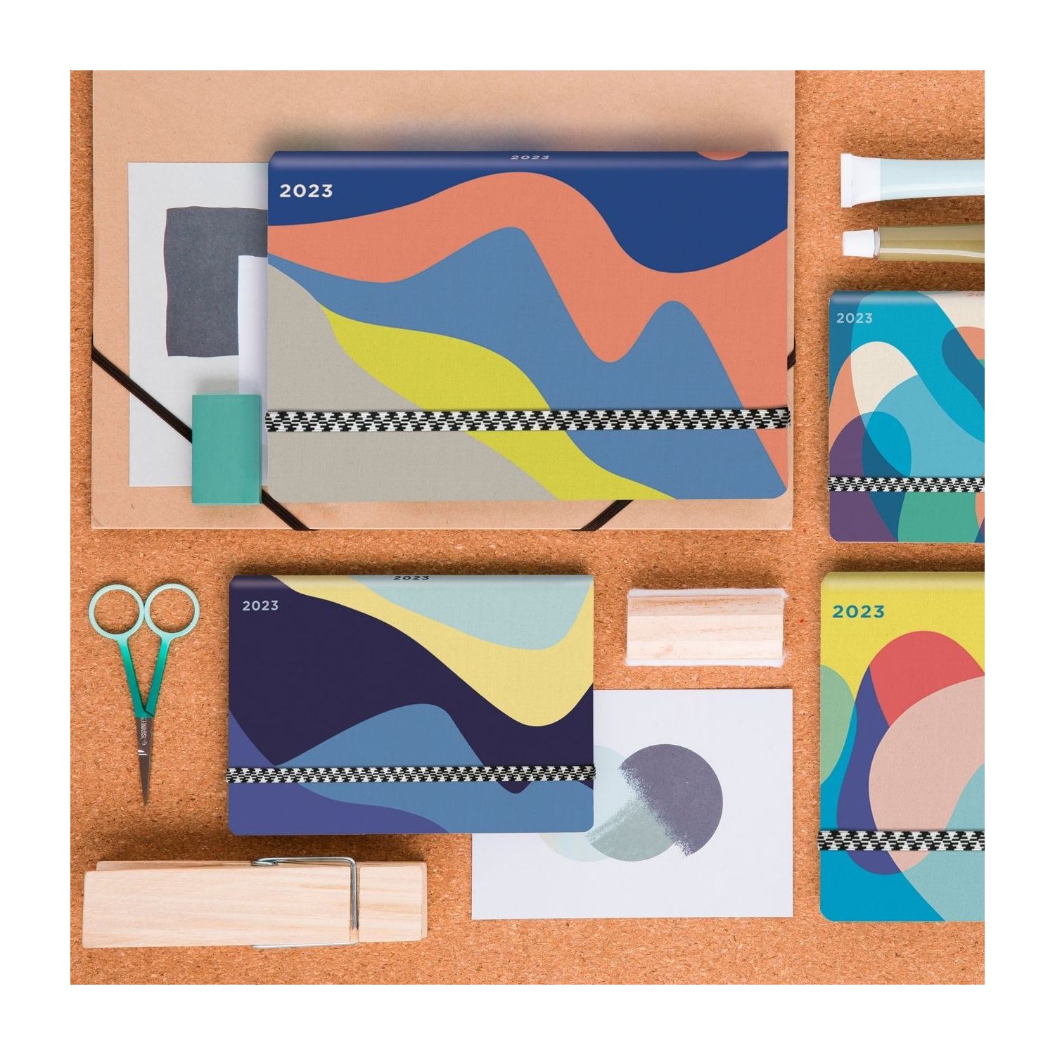 QUO VADISxPAPIER TIGRE 2023 Weekly L 15x21cm Camo