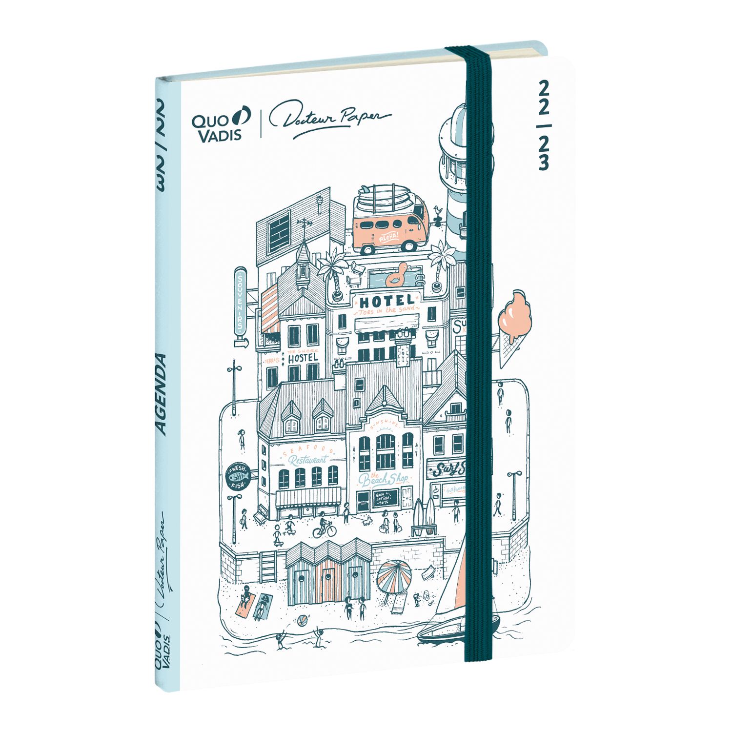 QUO VADIS 2023 Dr Paper Weekly Notebook 15x21cm Beach