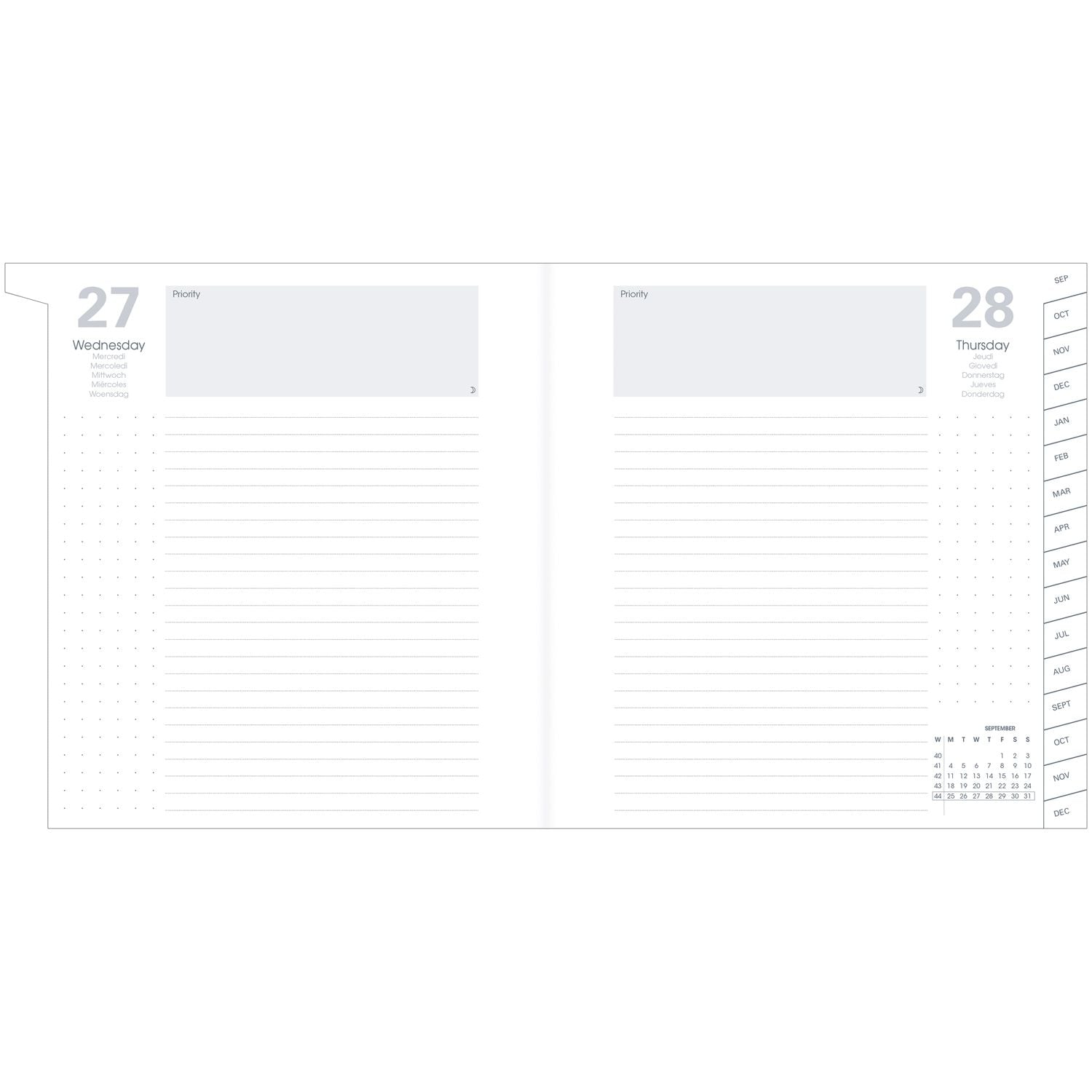 QUO VADIS 2023 Billy Daily 16x16cm Lavender