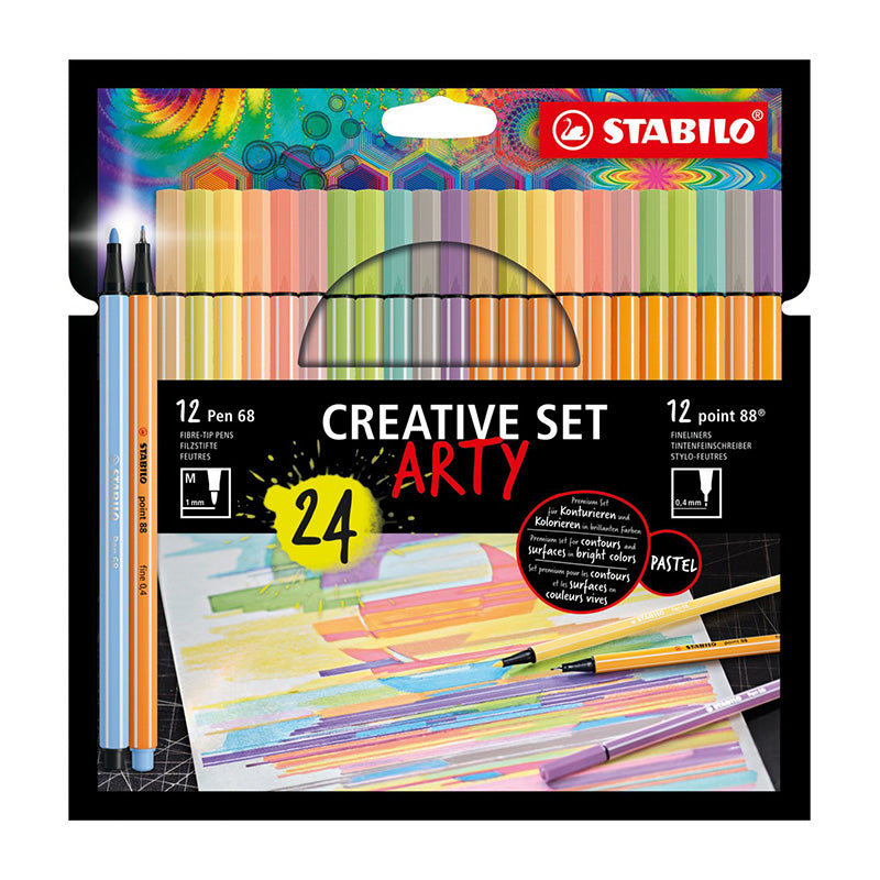 STABILO Creative Set ARTY 24s Pen68+point 88