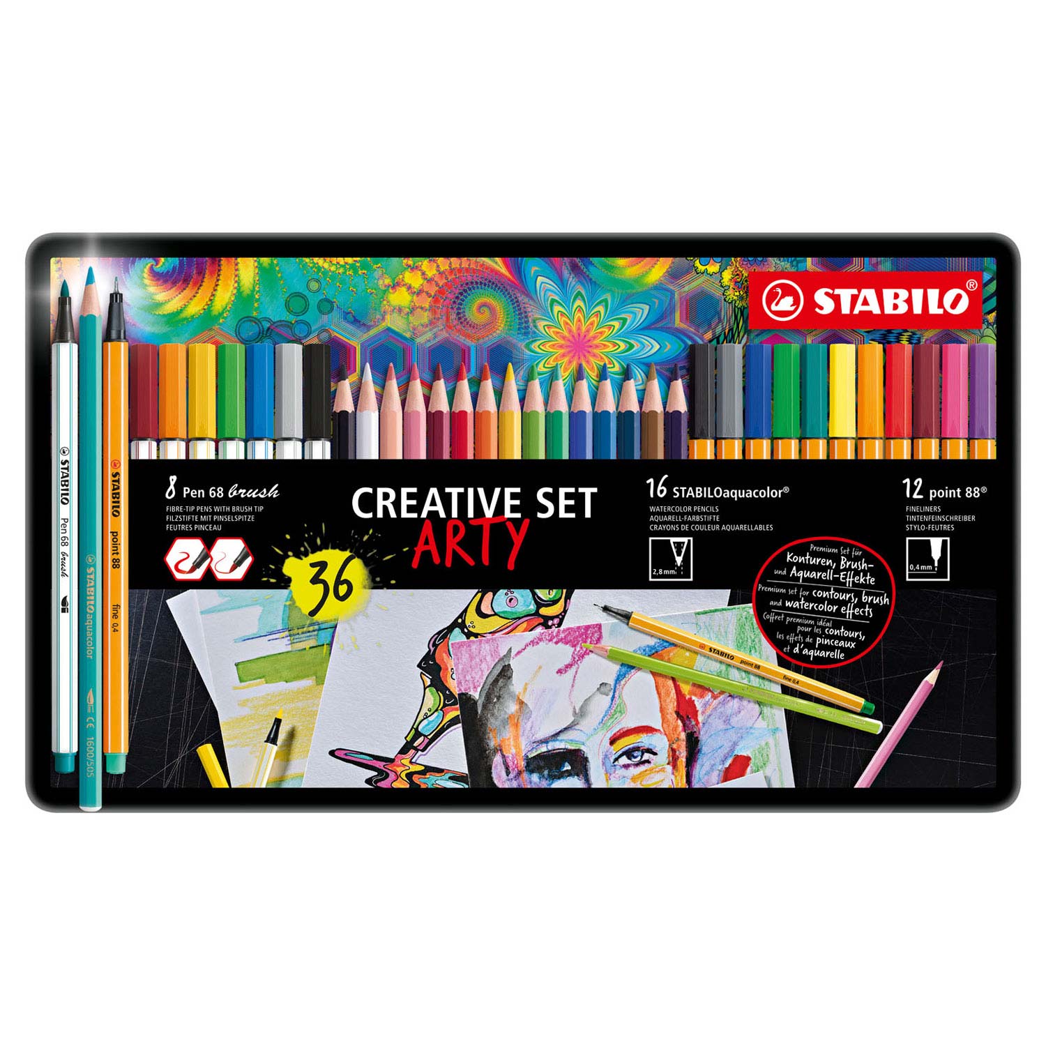 STABILO Creative Set ARTY 36s 68+88+Aquacolour
