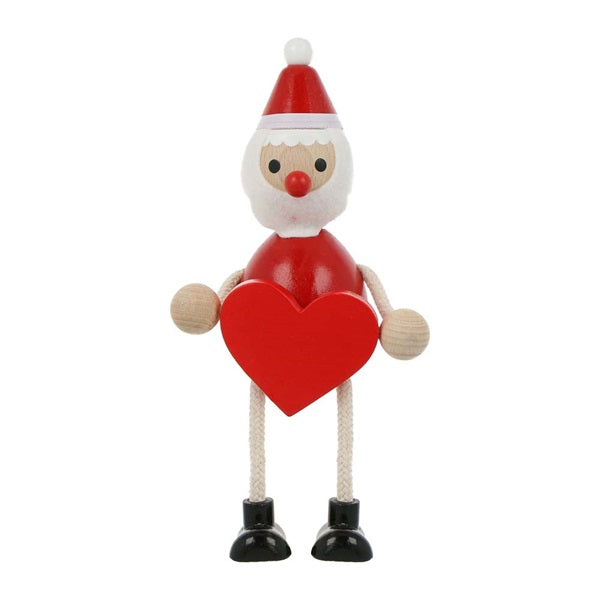 MARK'S Hracky Xmas Wooden Doll Heart Santa Claus 1232568