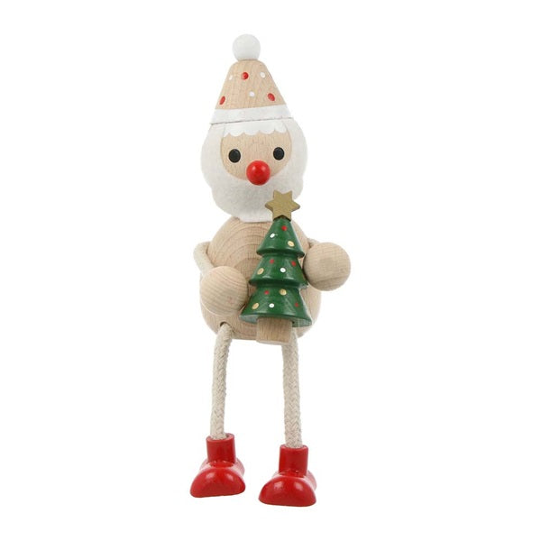 MARK'S Hracky Xmas Wooden Doll Santa Tree-Natural 1232571