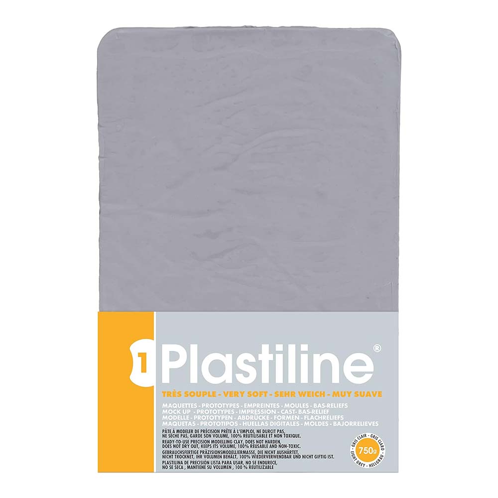 PLASTILINE Modelling Clay 750g 40H Light Grey