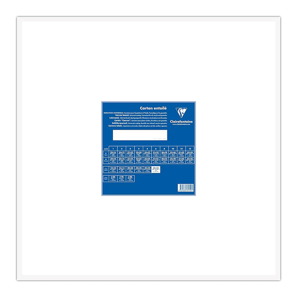 CLAIREFONTAINE Canvas Board White 3mm 50x50cm