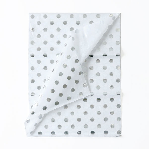 CLAIREFONTAINE Tissue Paper Foil 18g 50x70cm 3s Silver Dots
