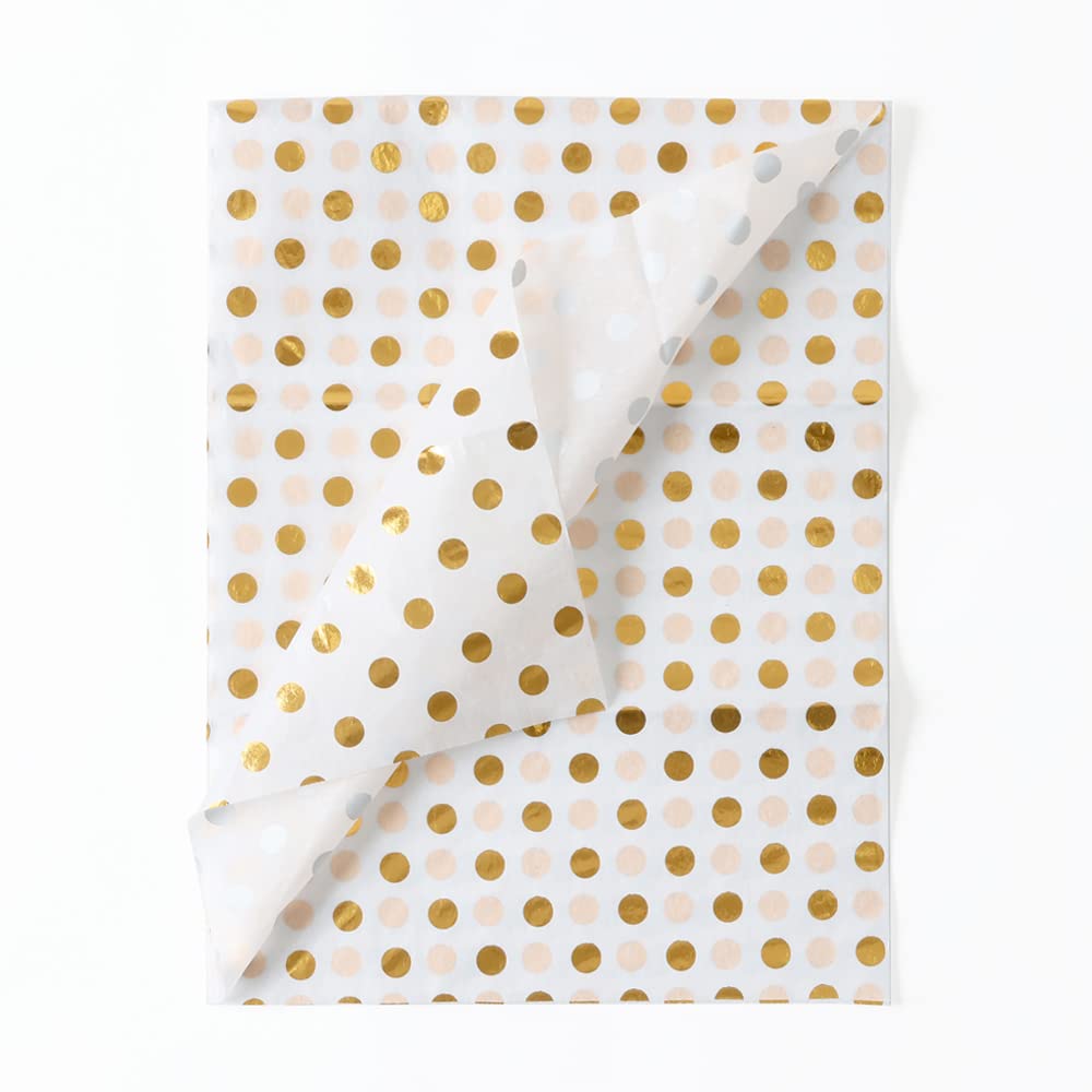 CLAIREFONTAINE Tissue Paper Foil 18g 50x70cm 3s Gold Dots