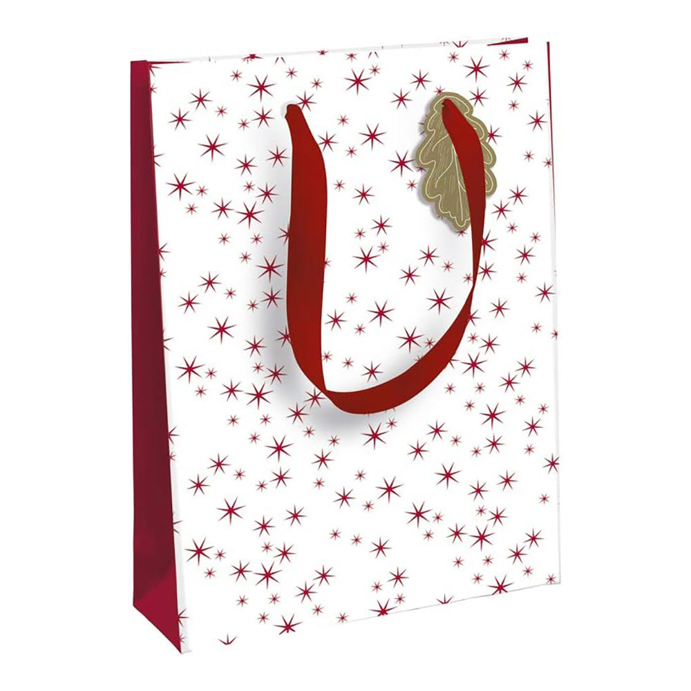 CLAIREFONTAINE Gift Bag M 21.5x10.2x25.3 Stars White