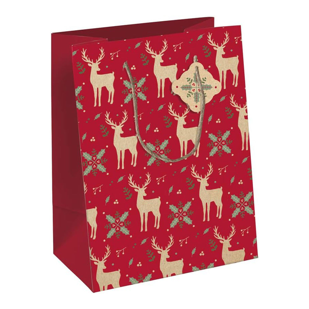 CLAIREFONTAINE Gift Bag M 21.5x10.2x25.3 Lovely Home Red