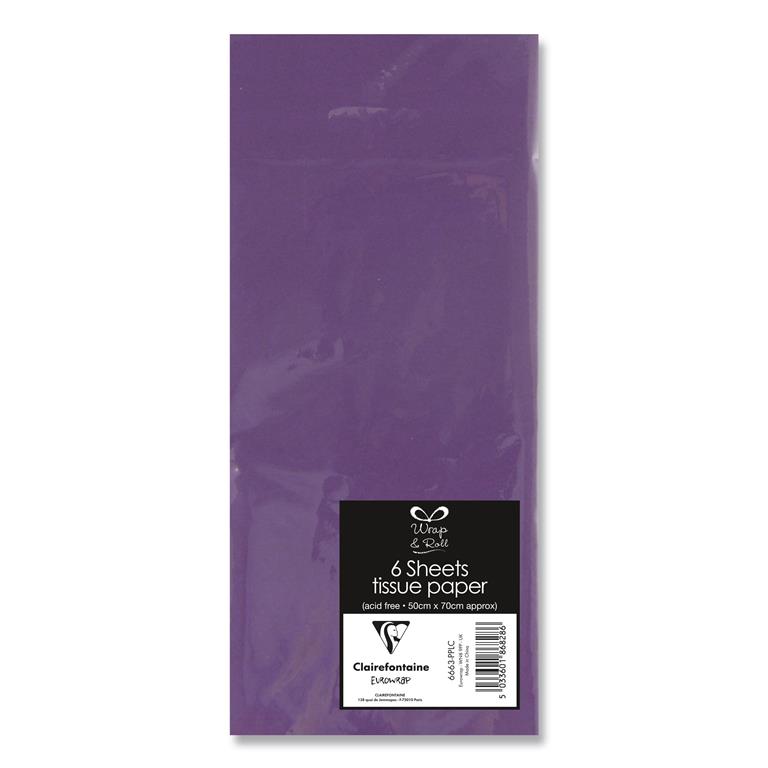 CLAIREFONTAINE Tissue Paper 16g 50x70cm 6s Purple