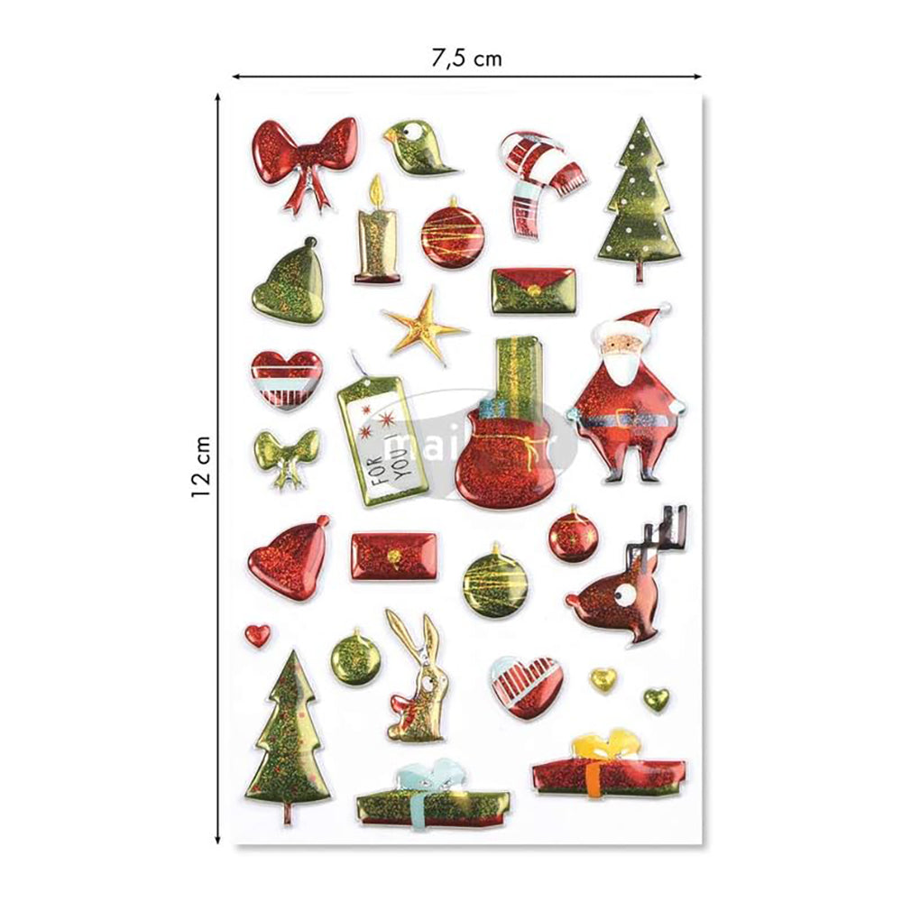 MAILDOR 3D Stickers Cooky Christmas Traditional A 1s