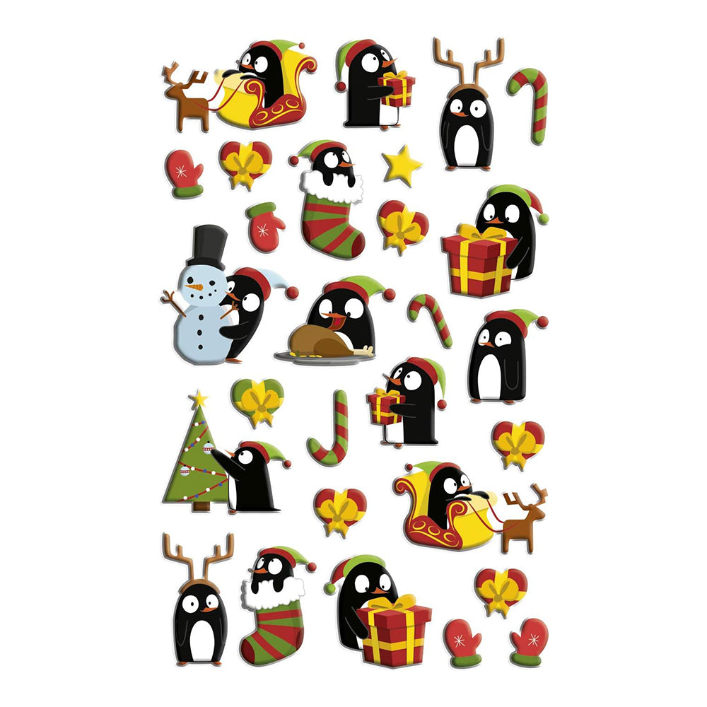 MAILDOR 3D Stickers Cooky Christmas Penguins 1s