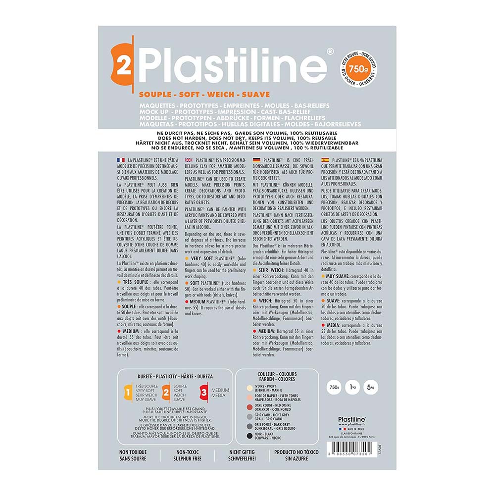 PLASTILINE Modelling Clay 750g 50H Red