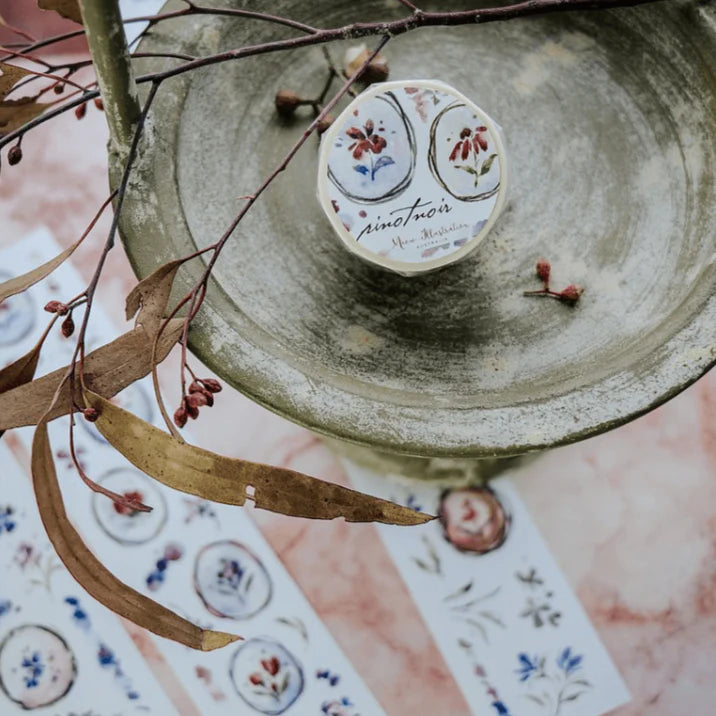 MEOW ILLUSTRATION Washi Tape Pinot Noir