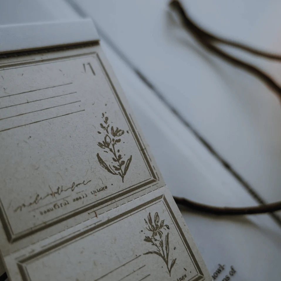 MEOW ILLUSTRATION Letterpress Memo Pad Summer Snow