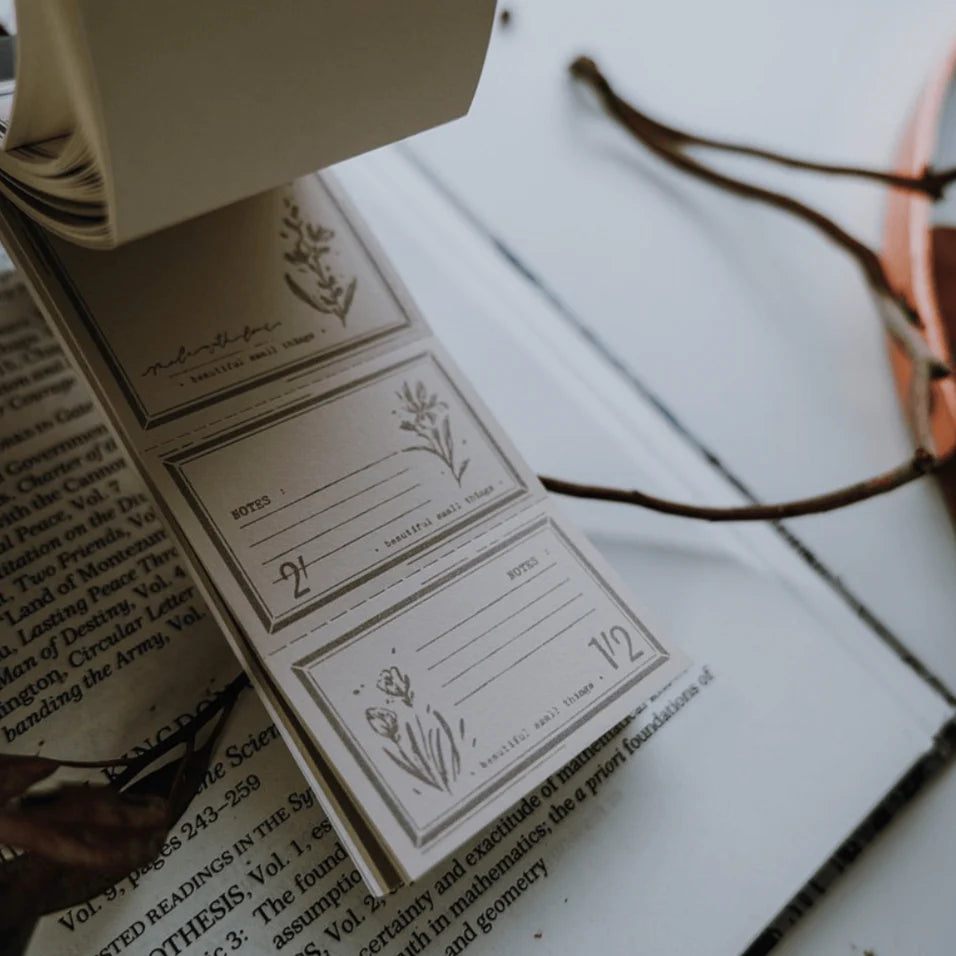 MEOW ILLUSTRATION Letterpress Memo Pad Summer Snow