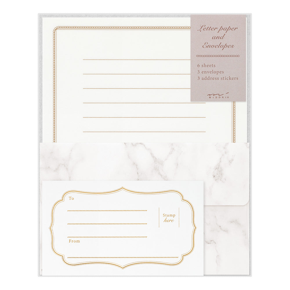 MIDORI Letter Set 918 Marble
