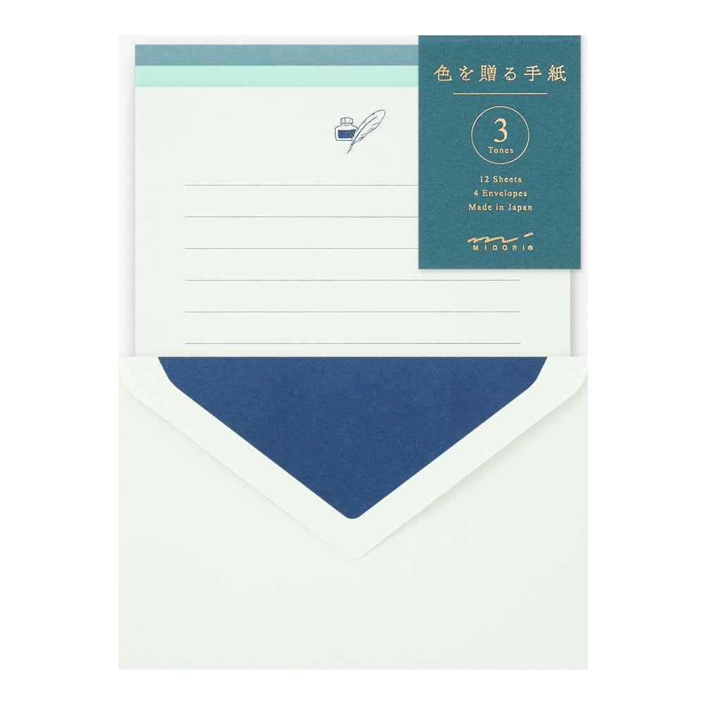 MIDORI Giving A Color Letter Set Blue