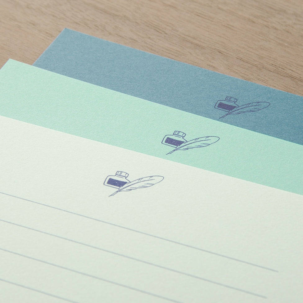 MIDORI Giving A Color Letter Set Blue