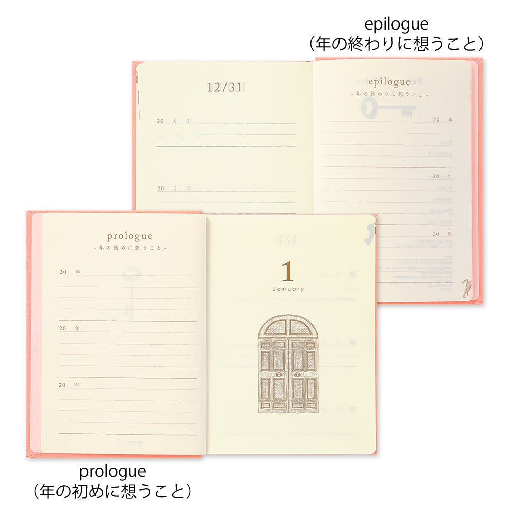 MIDORI Diary 3 Years Gate Mini Pink
